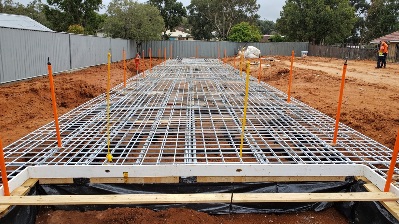 Illustration of a pre-pour inspection (double brick)