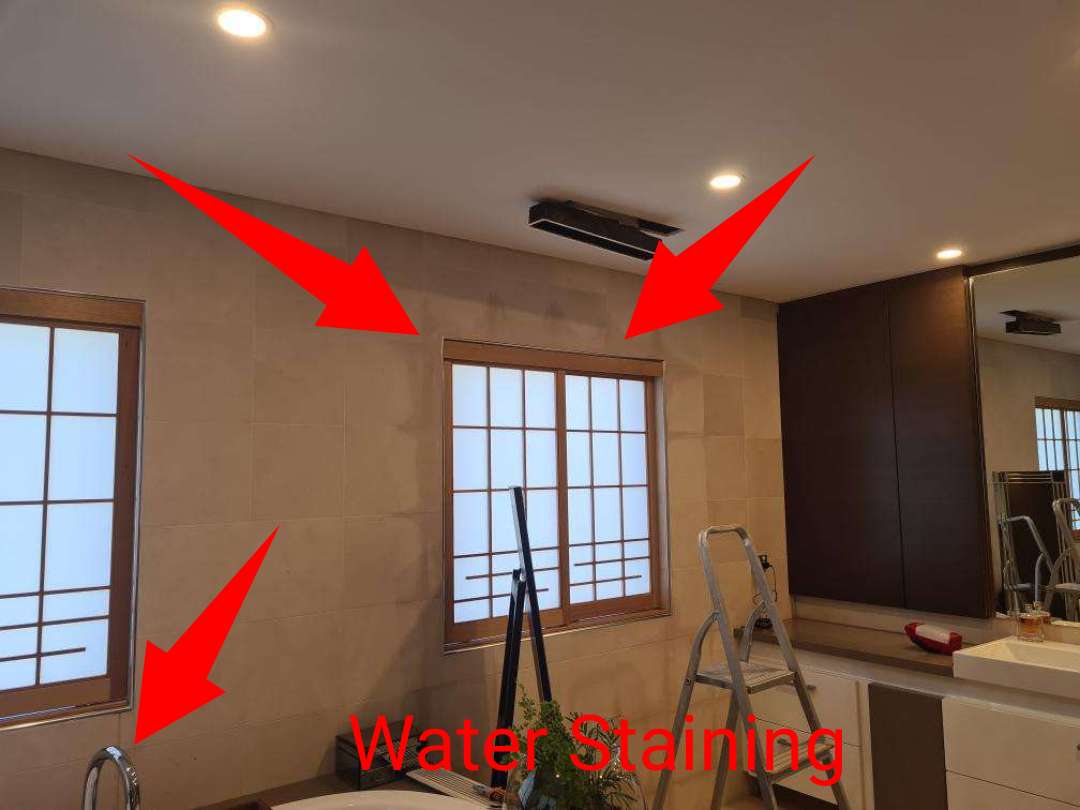 Ensuite Window Leak — real moisture defect photographed in a SURE Building Inspections report