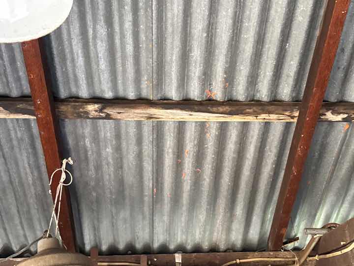 Wood Rot to Structural Framing — real structural defect photographed in a SURE Building Inspections report