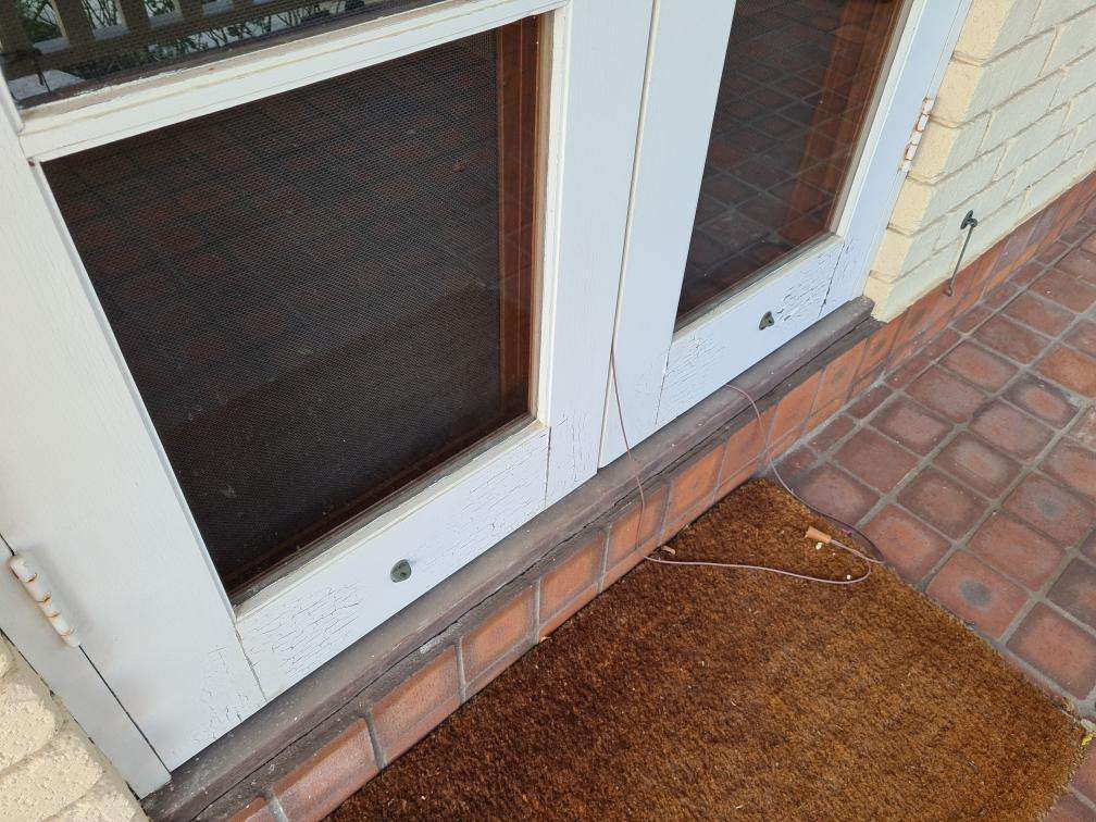 Aged/Damaged Exterior Window Components — real finishes defect photographed in a SURE Building Inspections report