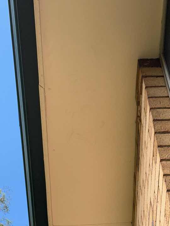 Sagging/Uneven Eave Sections — real structural defect photographed in a SURE Building Inspections report