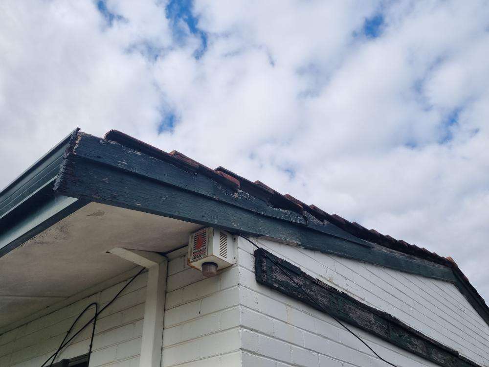 Timber Fungal Decay (Rot) in Fascia and Barge Boards — real structural defect photographed in a SURE Building Inspections report