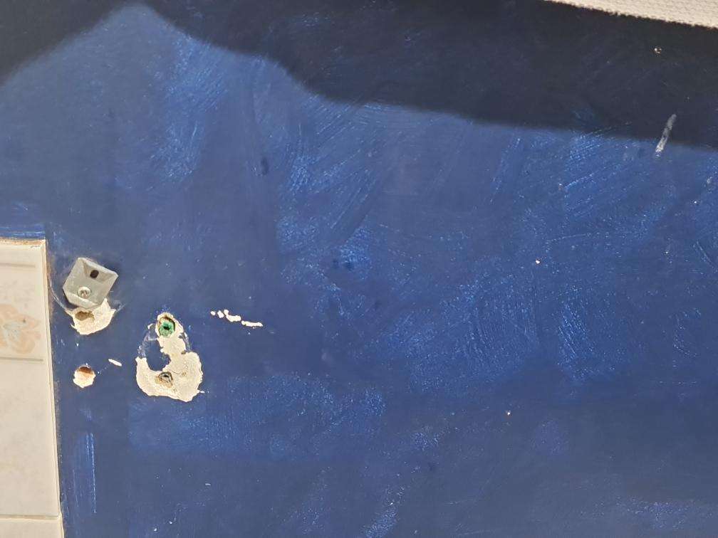 Missing Towel Rail — real finishes defect photographed in a SURE Building Inspections report