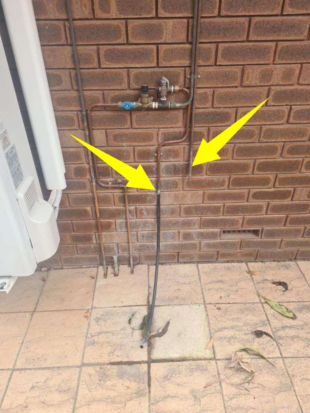 Excessive Moisture Readings — real moisture defect photographed in a SURE Building Inspections report